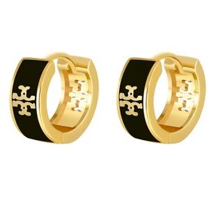 Tory Burch Black and Gold Earrings